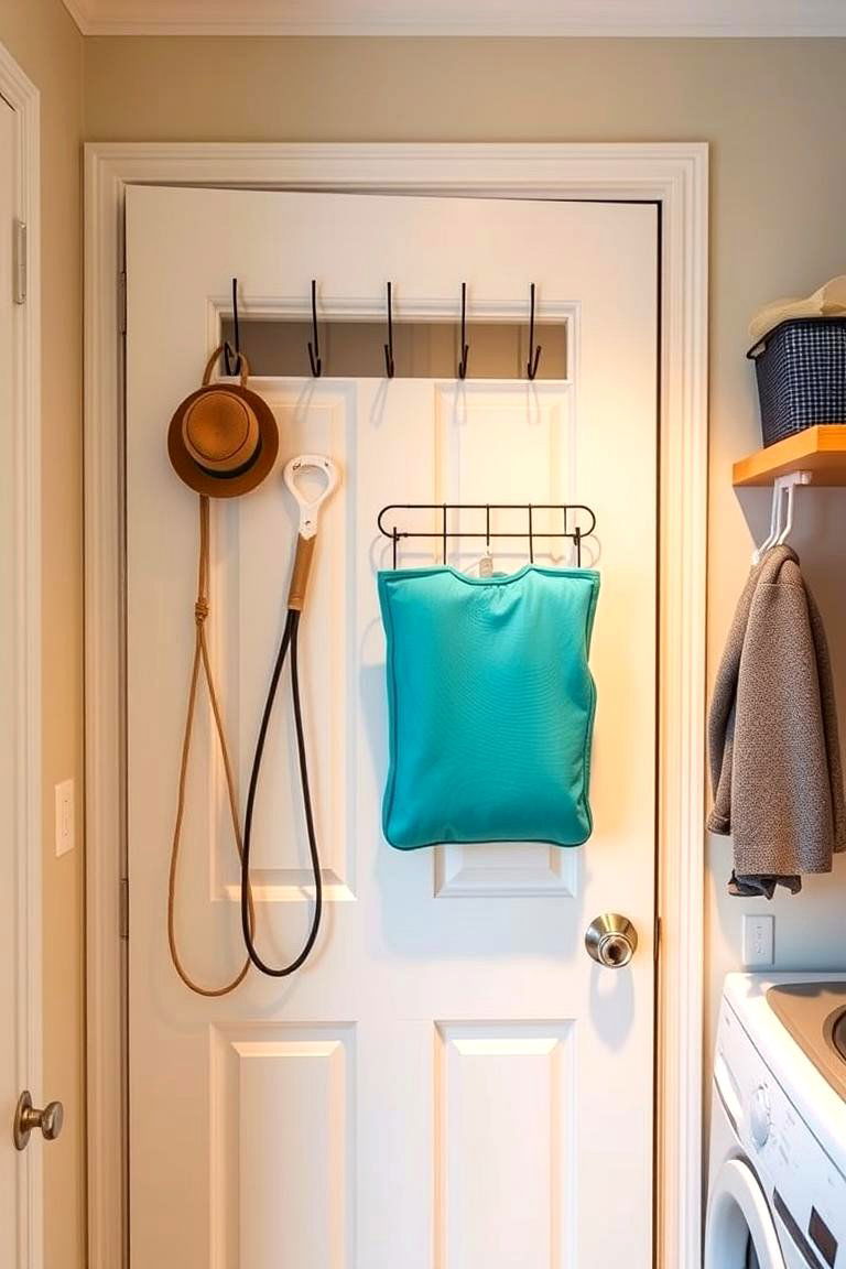 Over the Door Hooks and Racks - 24 Small Utility Room Ideas