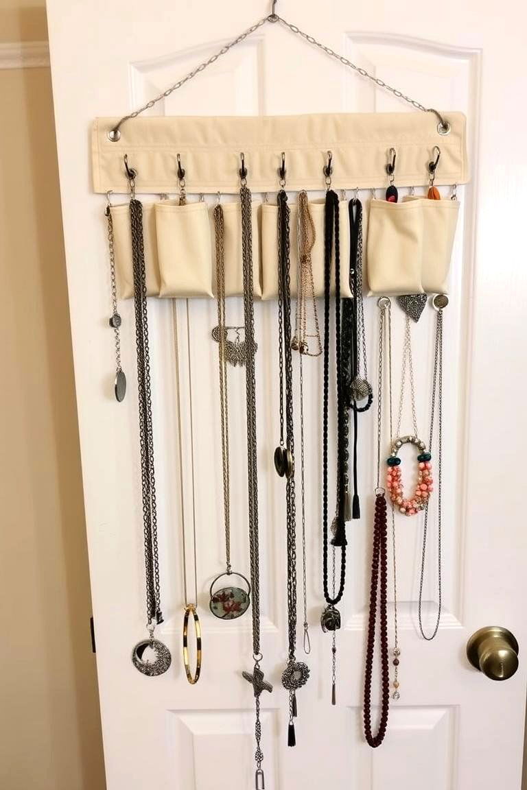 Over the Door Jewelry Hanger - 24 Jewelry Storage Ideas