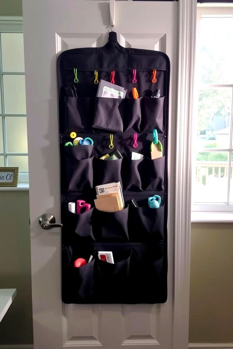 Over the Door Organizer - 24 Toilet Paper Storage Ideas