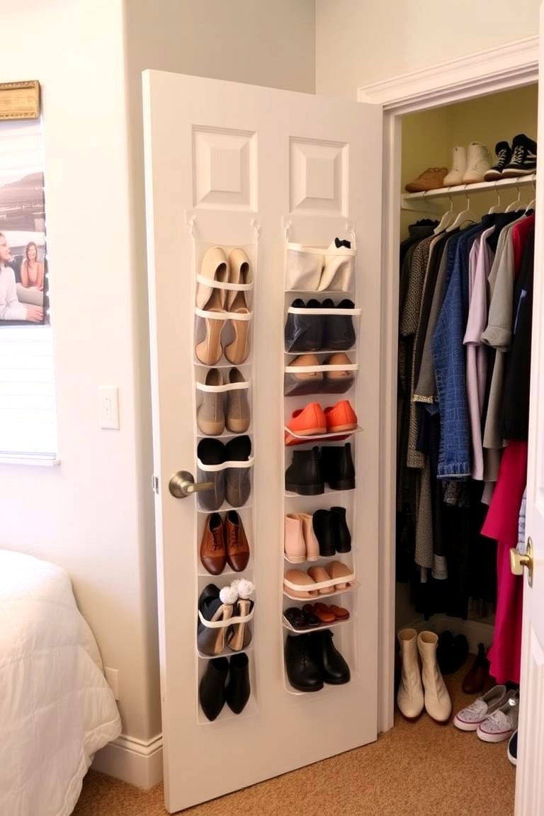 Over the Door Organizers - 24 Shared Bedroom Ideas for Small Rooms