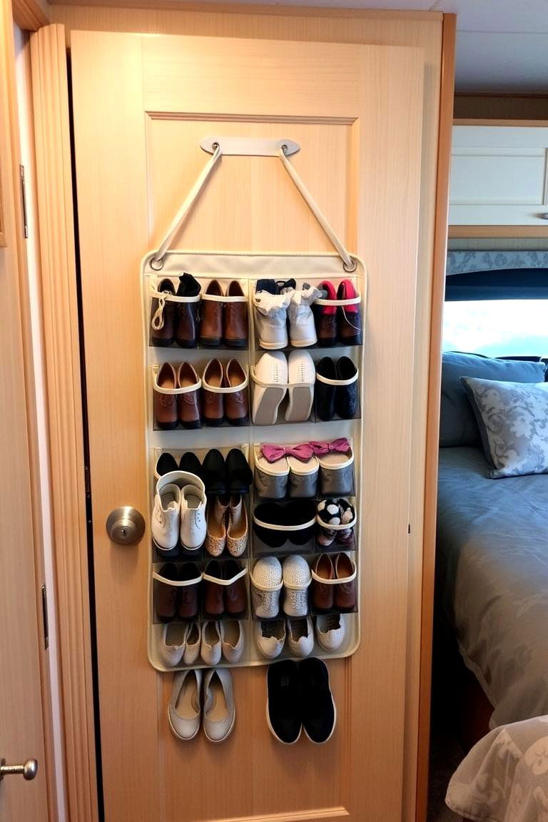Over the Door Organizers for Small Items - 24 Rv Bedroom Ideas