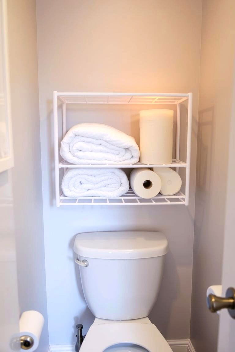 Over the Toilet Shelving Units - 24 Small Bathroom Shelving Ideas