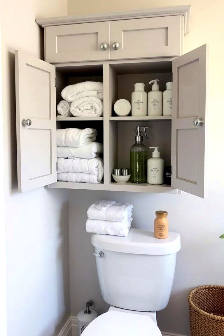 Over the Toilet Storage - 24 Bathroom Storage Ideas