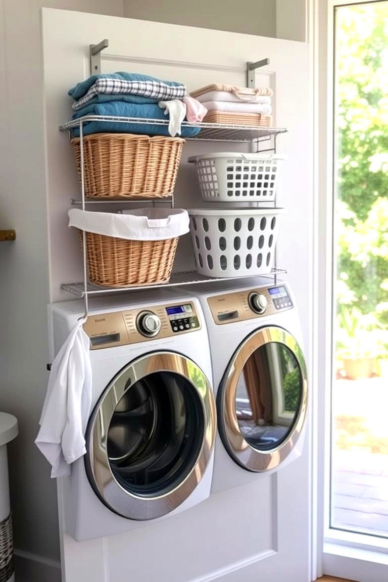 Over the door Laundry Organizer - 24 Laundry Basket Storage Ideas