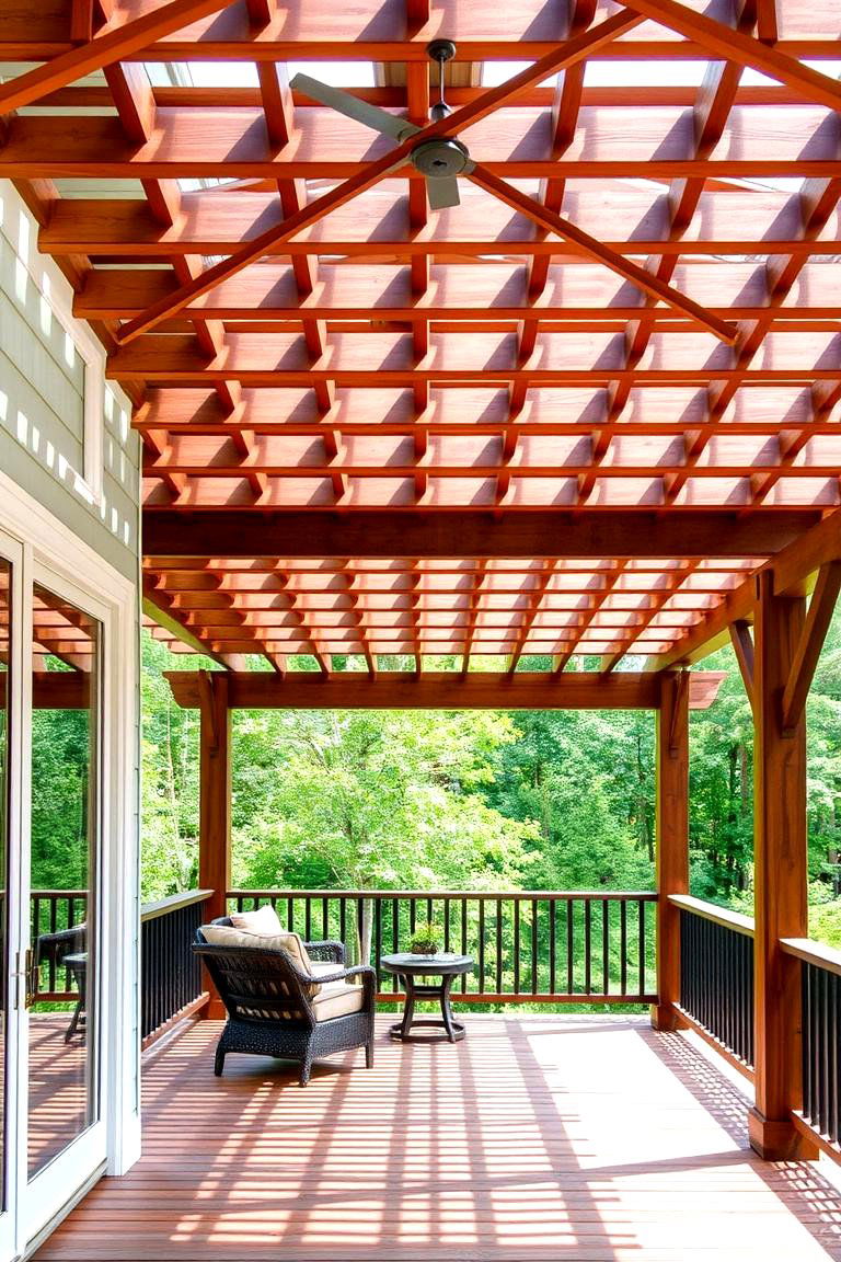 Overhead Arbor Lattice Canopy - 24 Deck Lattice Ideas