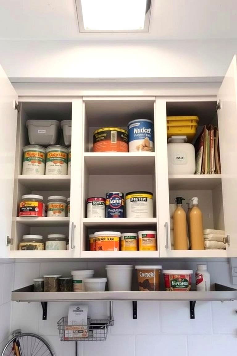 Overhead Cabinetry for Supplies - 24 Stackable Laundry Room Ideas