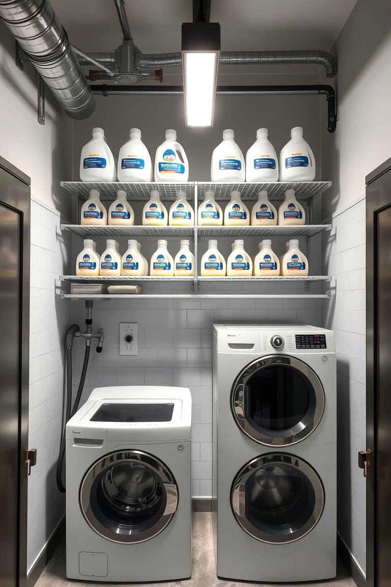 Overhead Ceiling Storage for Maximum Space Use - 24 Laundry Detergent Storage Ideas