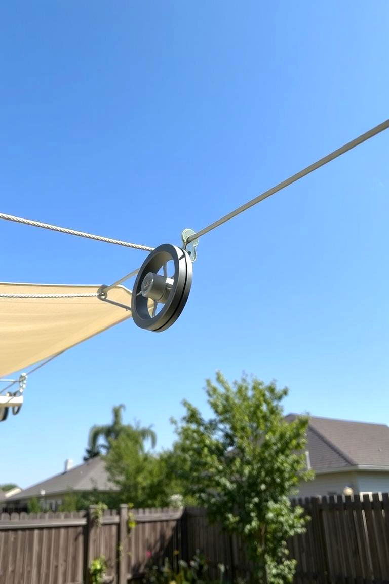 Overhead Clothesline with Pulley System - 24 Outdoor Clothesline Ideas