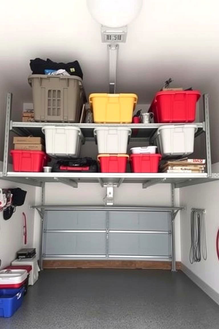 Overhead Garage Shelving for Vertical Storage - 24 Garage Shelving Ideas