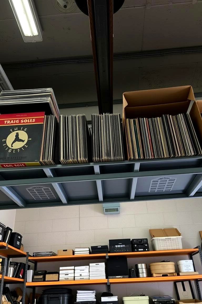 Overhead Garage Storage - 24 Vinyl Record Storage Ideas