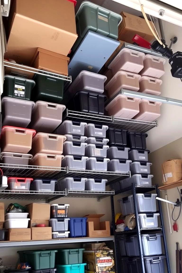 Overhead Garage Storage Racks - 24 Garage Storage Ideas