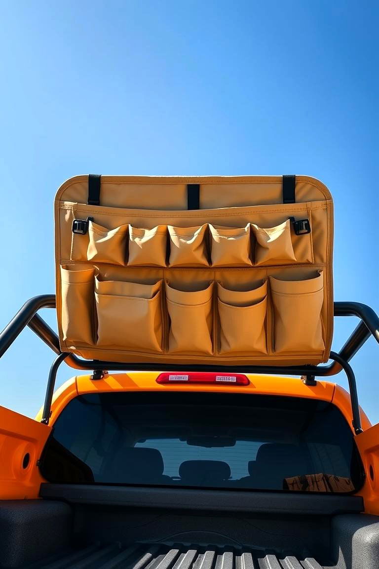 Overhead Hanging Organizer - 24 Truck Bed Storage Ideas