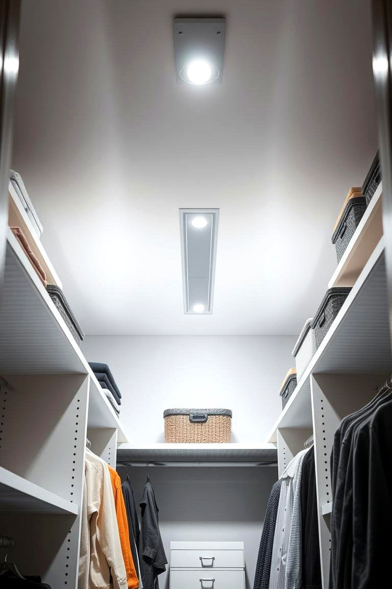 Overhead Lighting Fixtures for Comprehensive Coverage - 24 Closet Lighting Ideas