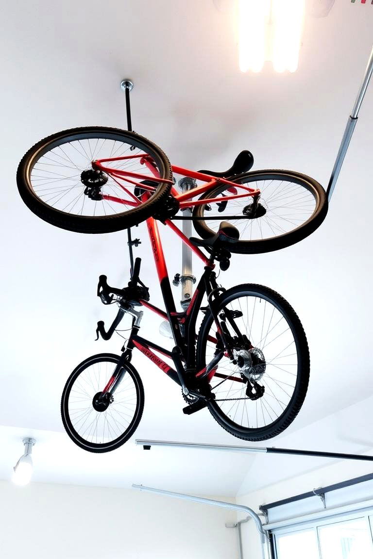 Overhead Storage Systems - 24 Garage Bike Storage Ideas