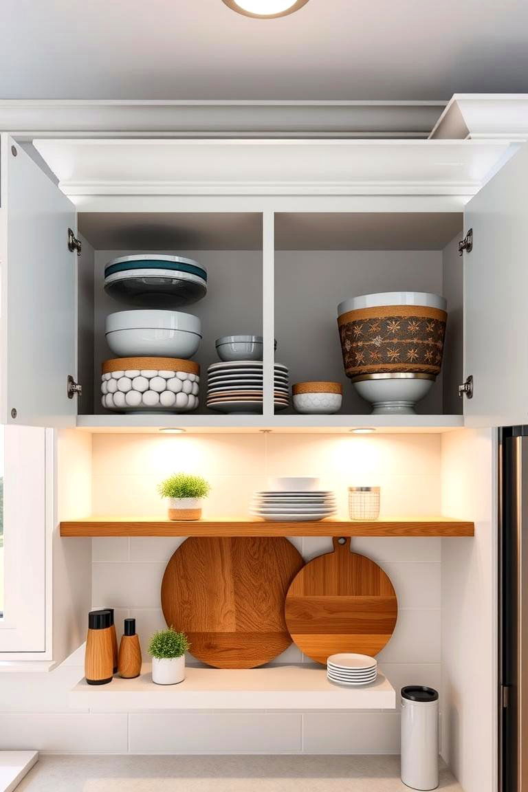 Overhead Storage for Seasonal Items - 24 cabinet storage ideas