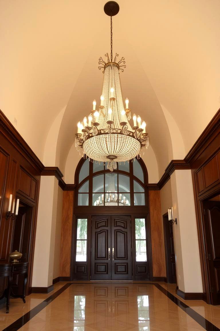 Oversized Chandelier - 24 Entryway Lighting Ideas