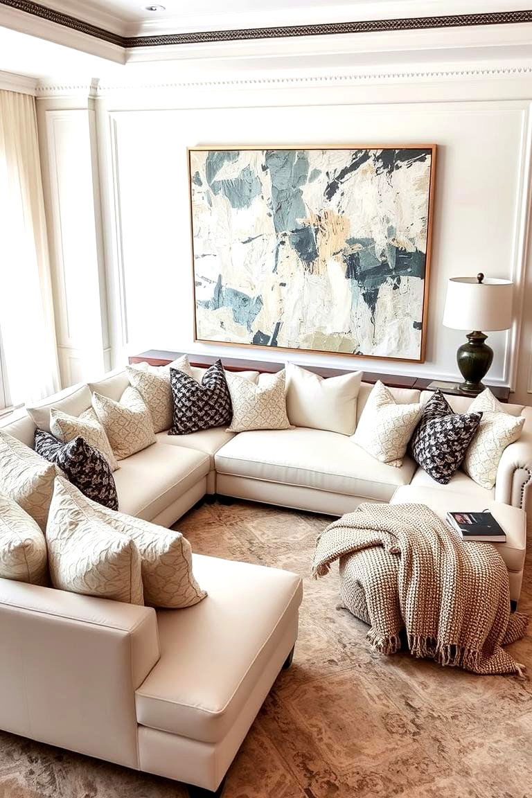 Oversized Sectional Sofa for Ultimate Comfort - 24 Luxury Living Room Ideas