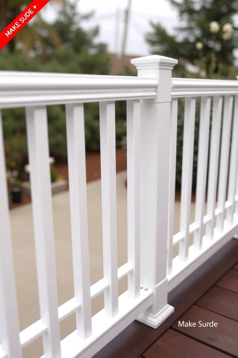 PVC Railing for Durability - 24 Deck Railing Ideas