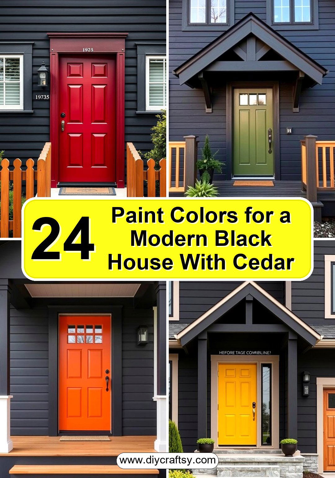 Paint Colors for a Modern Black House With Cedar Accents