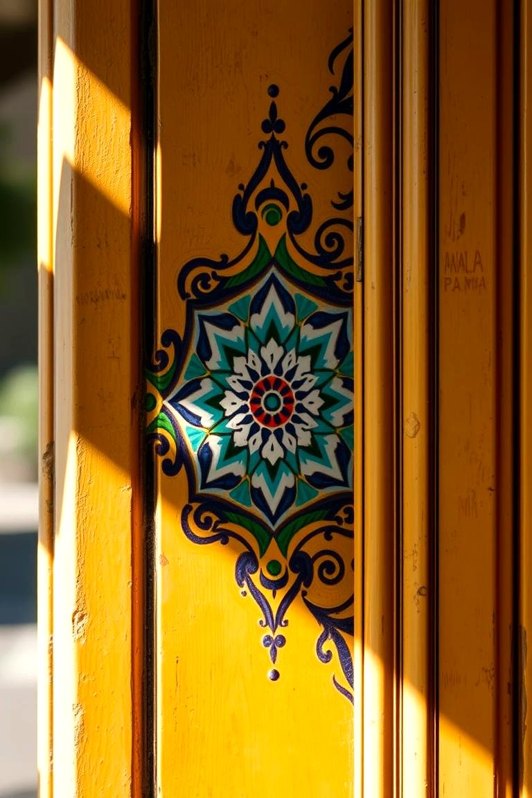 Painted Ceramic Details - 24 Summer Front Door Decor Ideas