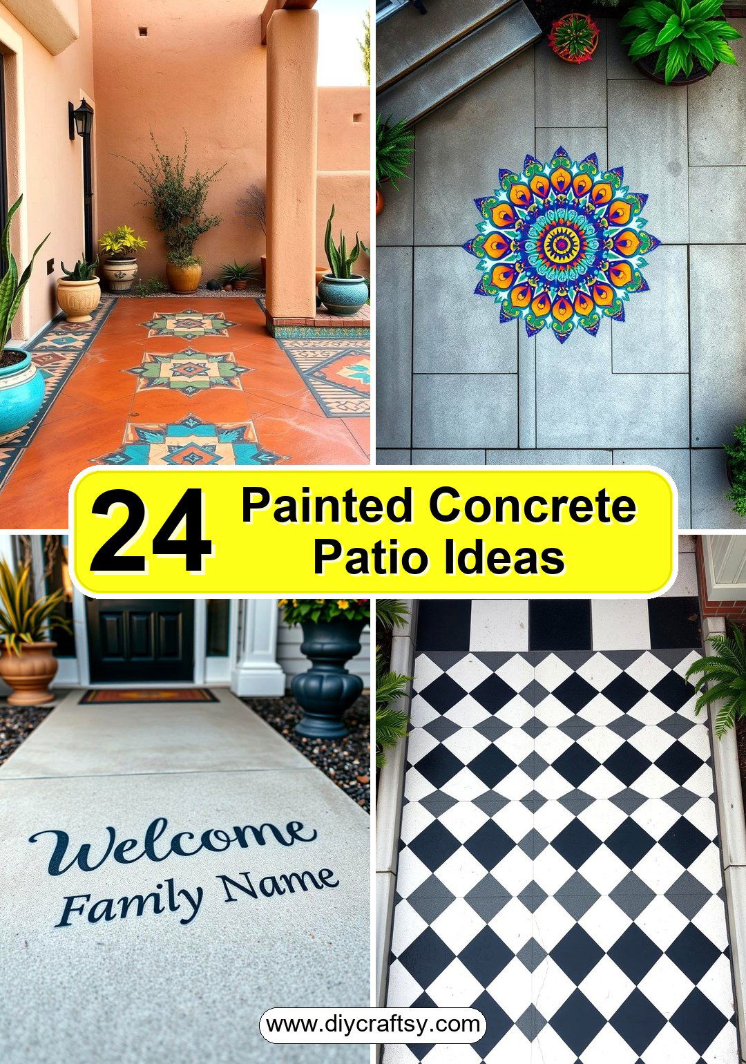 Painted Concrete Patio Ideas