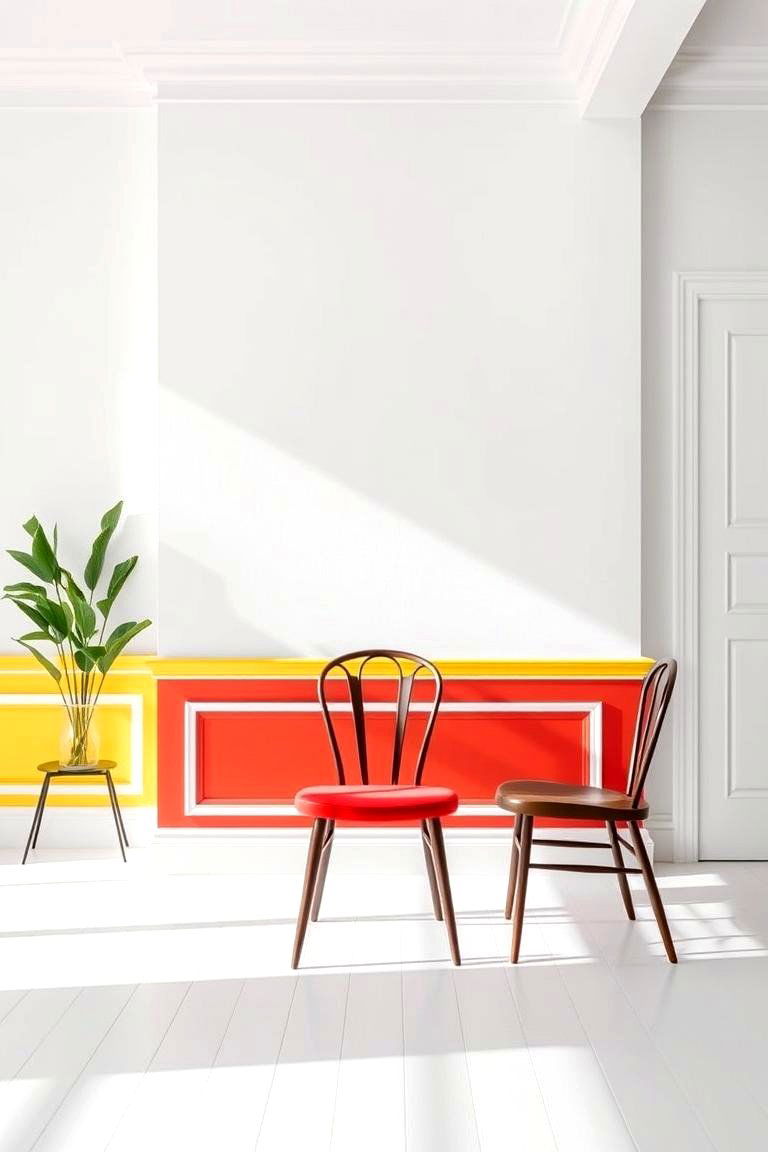 Painted Contrast Chair Rail - 24 Chair Rail Ideas
