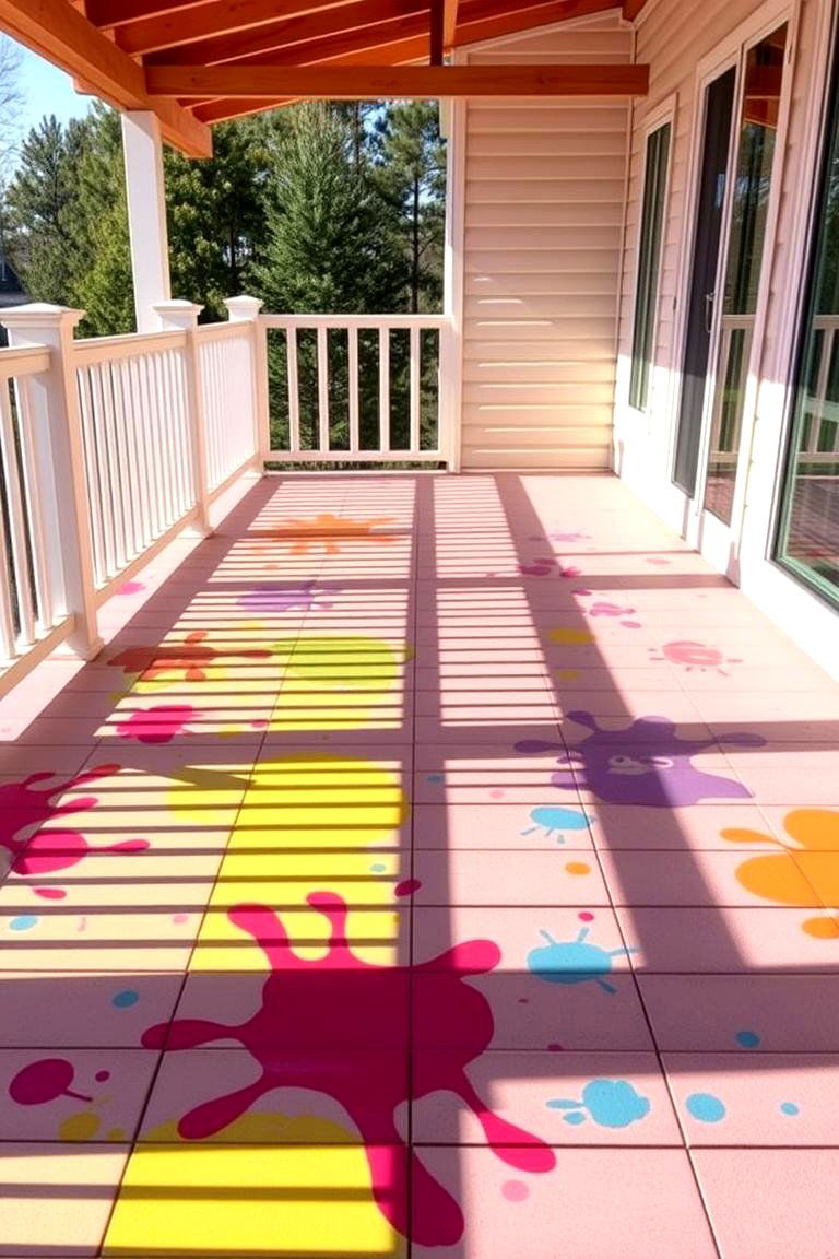 Painted Decking Custom Colors - 24 Deck Flooring Ideas