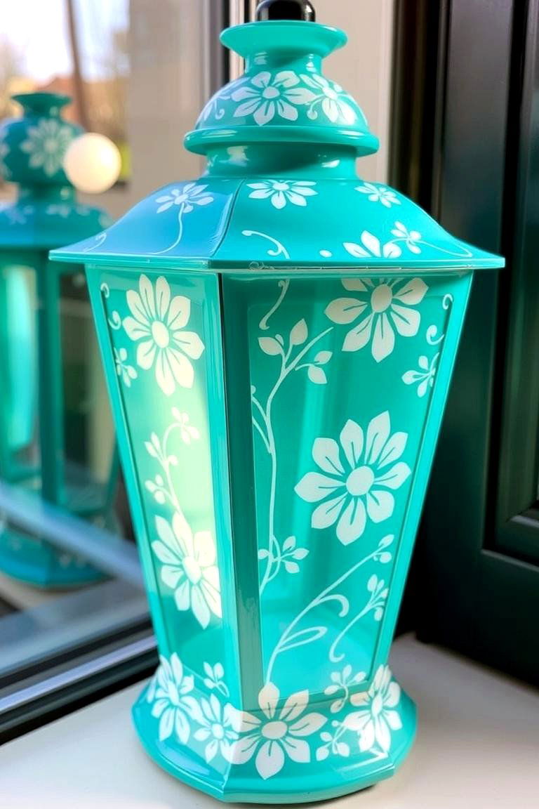 Painted Glass Lanterns - 24 Lantern Decor Ideas