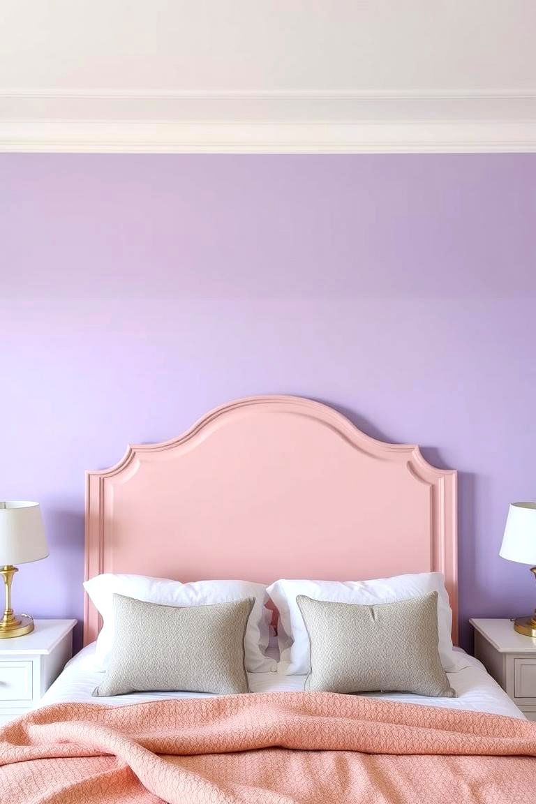 Painted Headboard for a Unique Touch - 24 Two Tone Wall Paint Ideas
