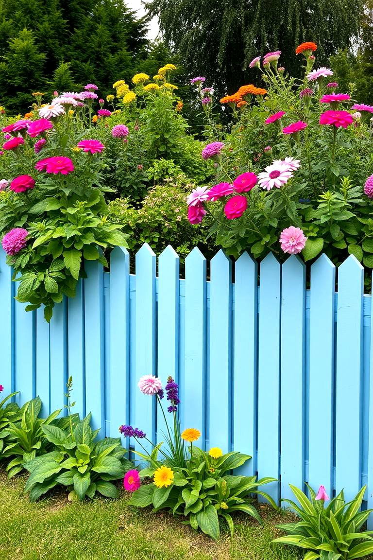 Painted Horizontal Fence - 24 Horizontal Fence Ideas