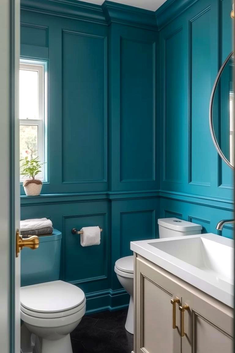 Painted MDF Panels for Customization - 24 Bathroom Wall Paneling Ideas
