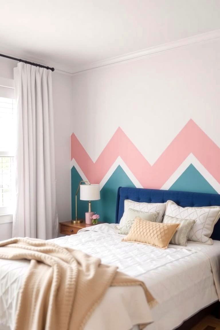 Painted Patterns - 24 Bedroom Accent Wall Ideas