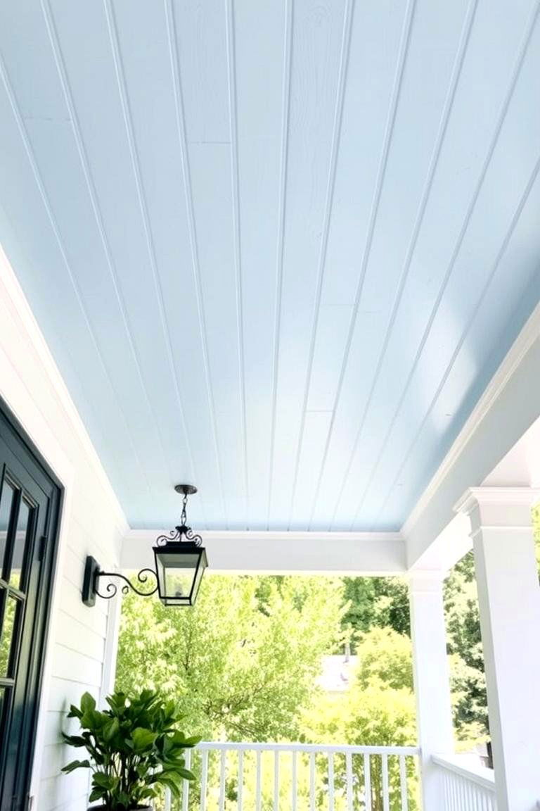 Painted Plywood Paneling - 24 Porch Ceiling Ideas