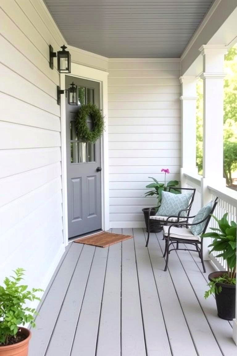 Painted Porch Floor - 24 Side Porch Ideas