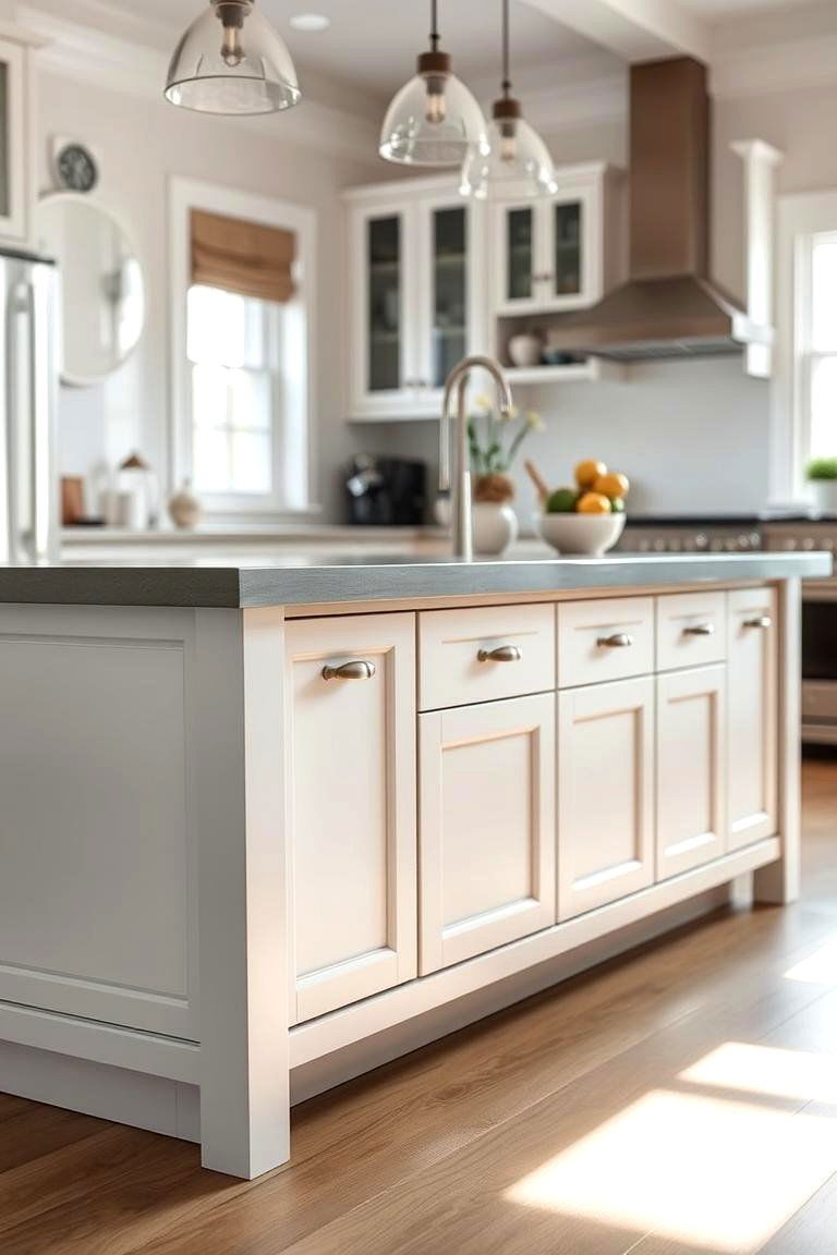 Painted Shiplap Island - 24 Shiplap Kitchen Island Ideas