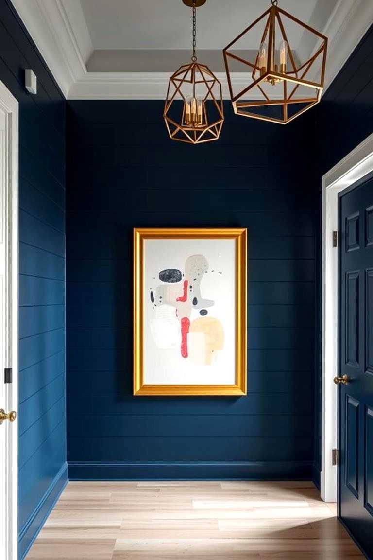 Painted Shiplap with Bold Color - 24 Shiplap Wall Entryway Ideas