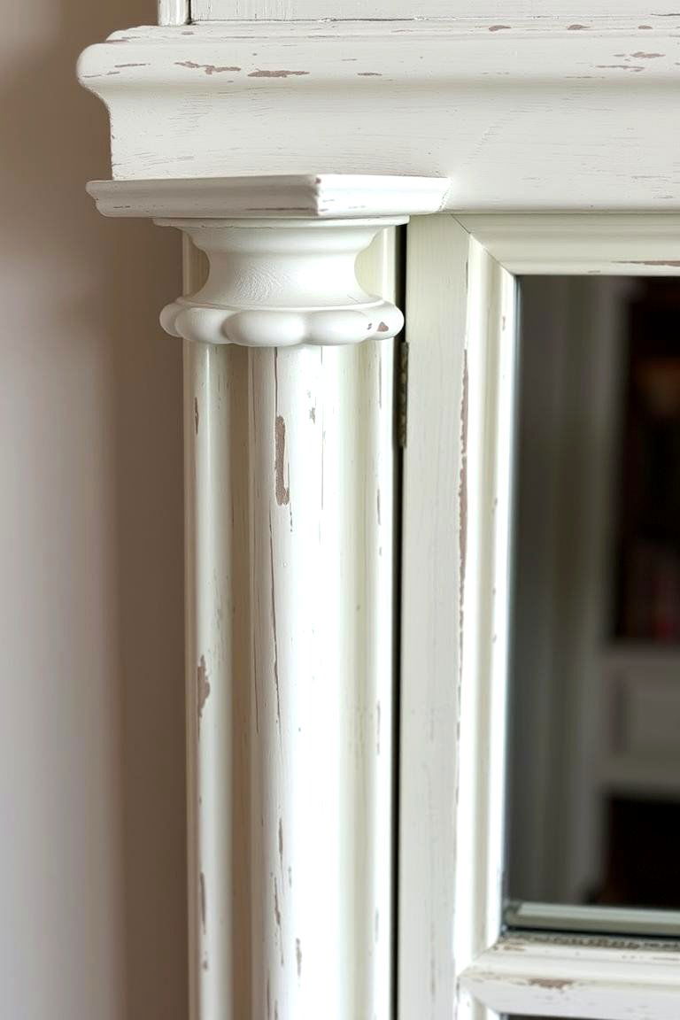 Painted Trim with Distressed Finish - 24 Farmhouse Interior Window Trim Ideas