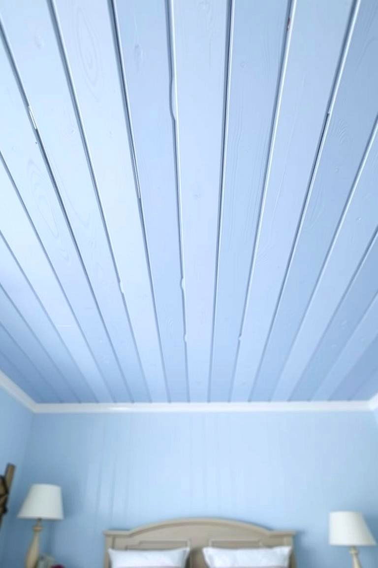 Painted Wood Ceilings Coastal or Cottage Charm - 24 Bedroom Ceiling Ideas