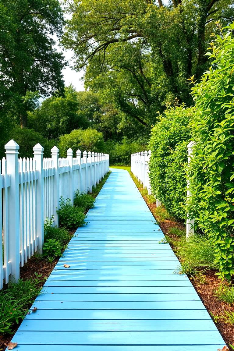 Painted Wooden Walkway - 24 Wooden Walkway Ideas