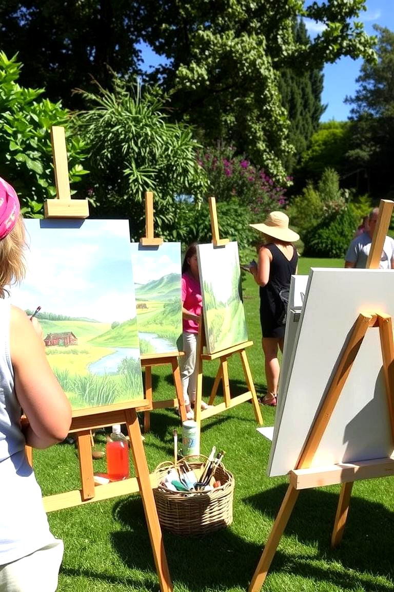 Painting and Drawing Outdoors - 24 Garden Party Ideas