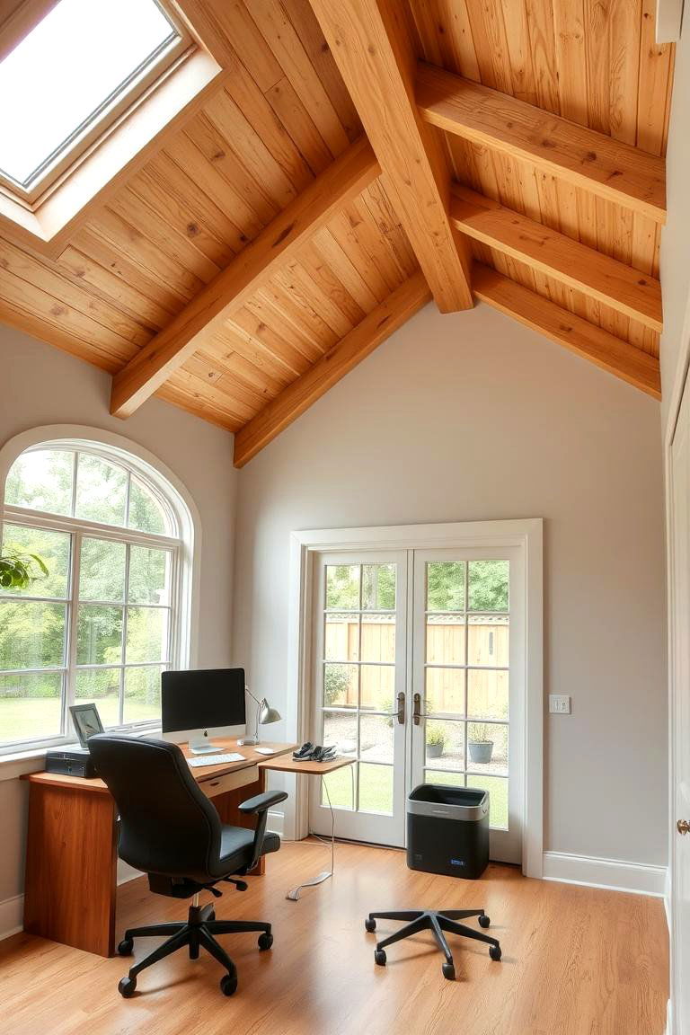 Painting or Staining Beams for a Unique Look - 24 Vaulted Ceiling With Beams