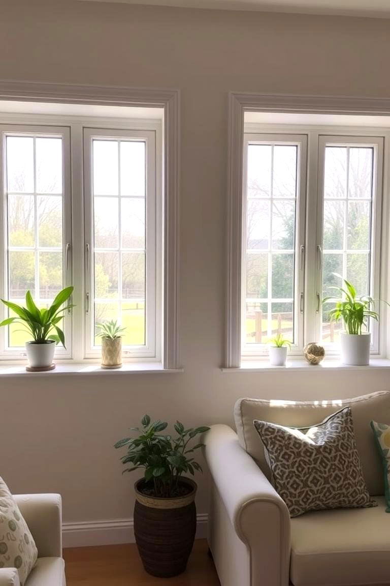 Paired Window Sills - 24 Symmetrical Living Room Ideas