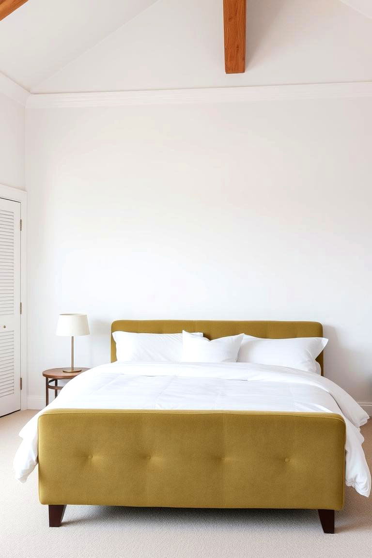 Pairing Olive Green with Crisp White - 24 Olive Green Bedroom Ideas