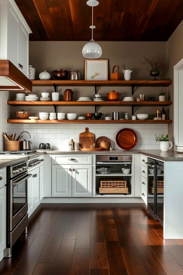 Pairing with Natural Stone Elements - 24 Kitchen With Dark Wood Floors