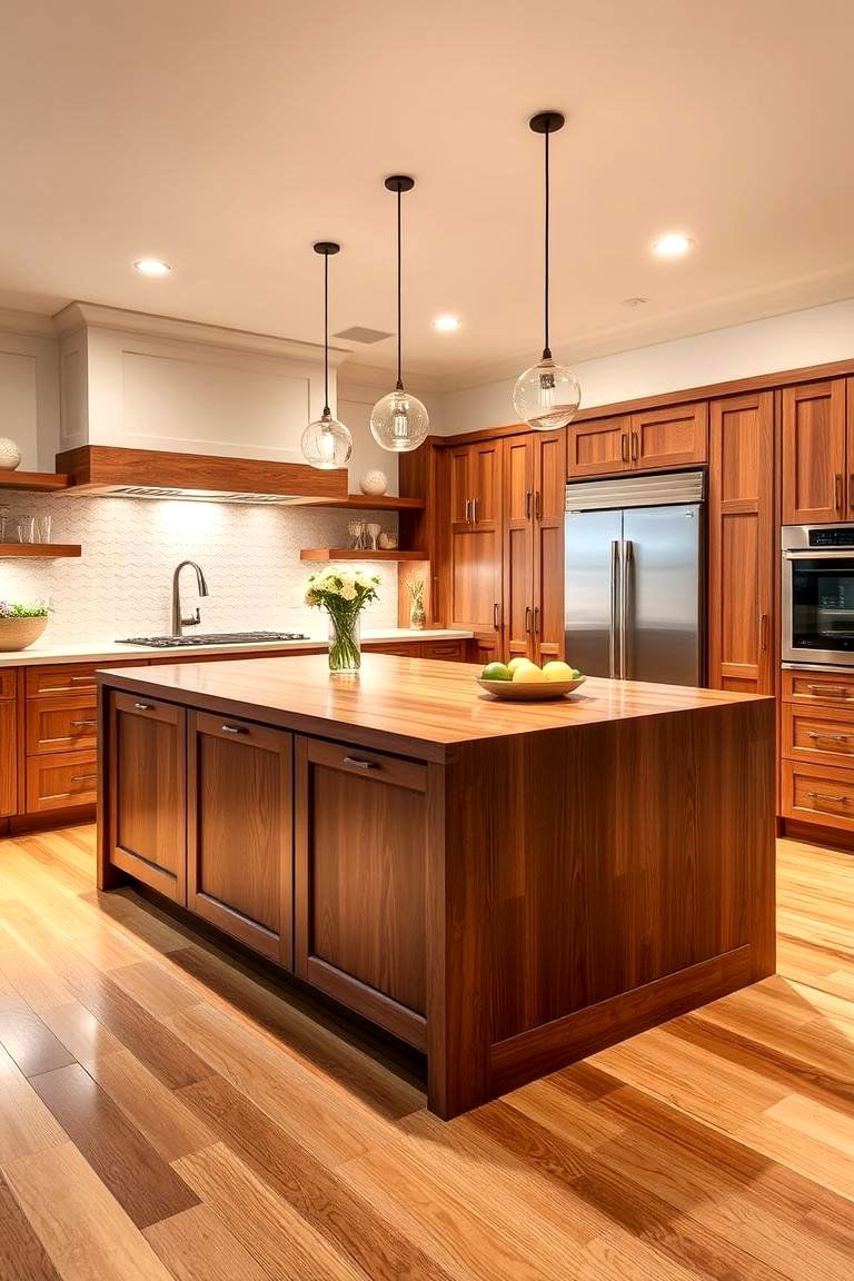 Pairs Well with Stainless Steel Appliances - 24 Natural Cherry Kitchen Cabinets