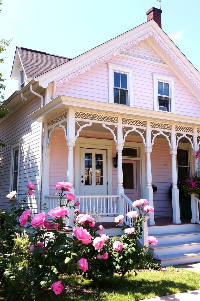 Pale Pink Siding - 24 House Siding Colors