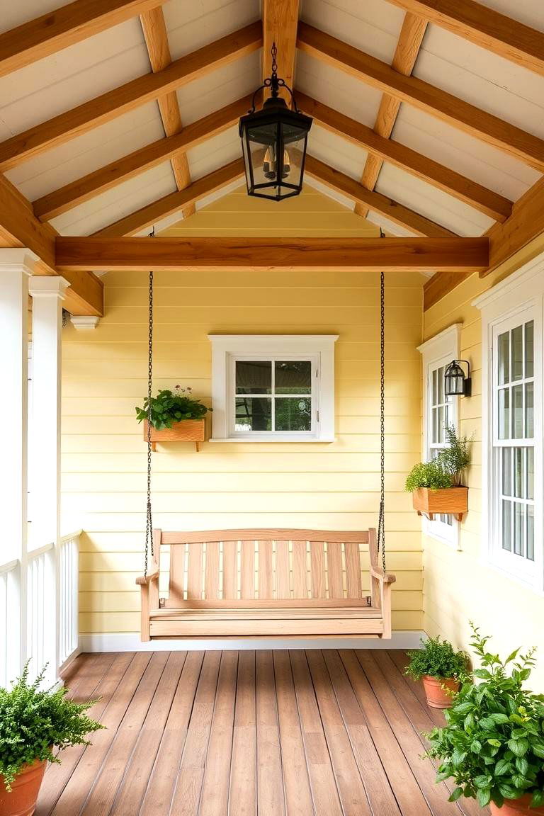 Pale Yellow Farmhouse Charm - 24 Yellow Exterior Home Ideas