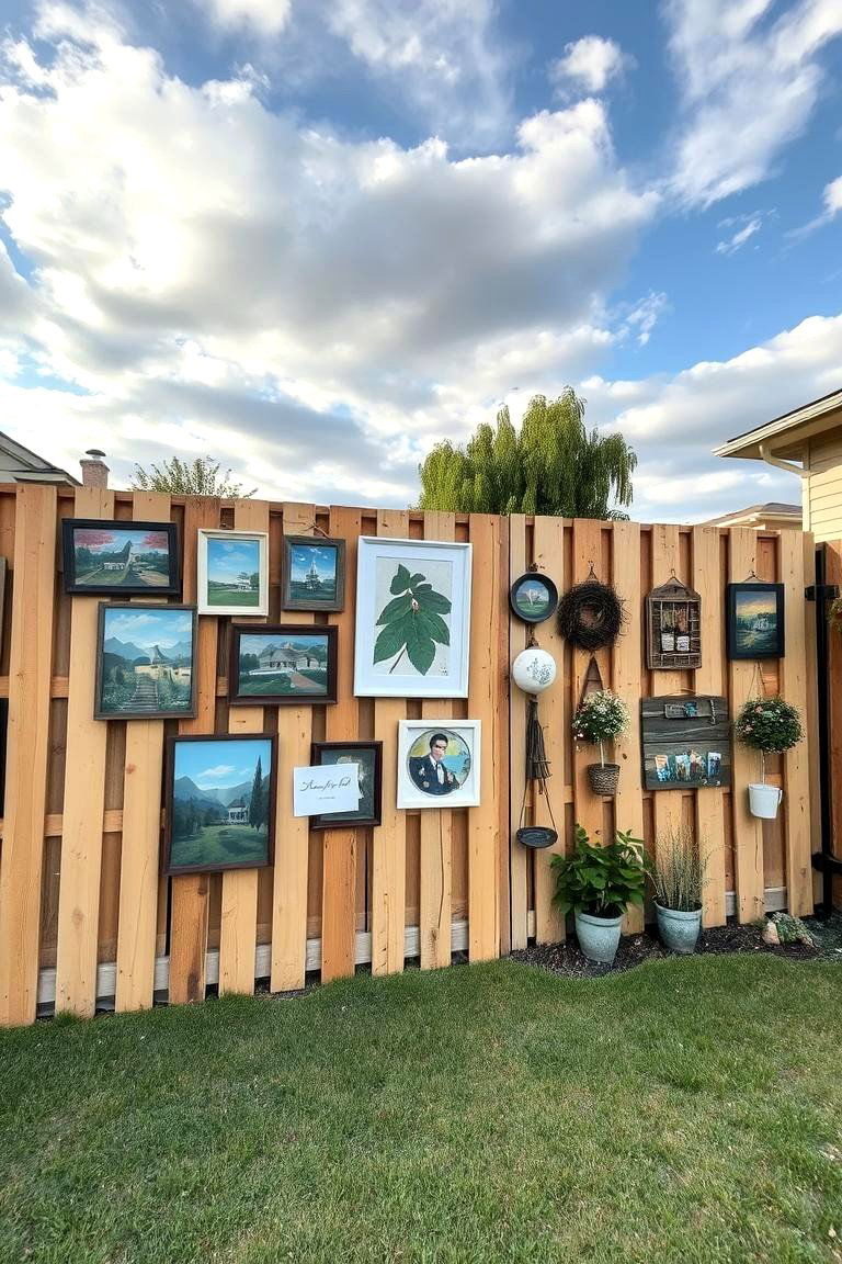 Pallet Art Display Fence - 24 Pallet Fence Ideas