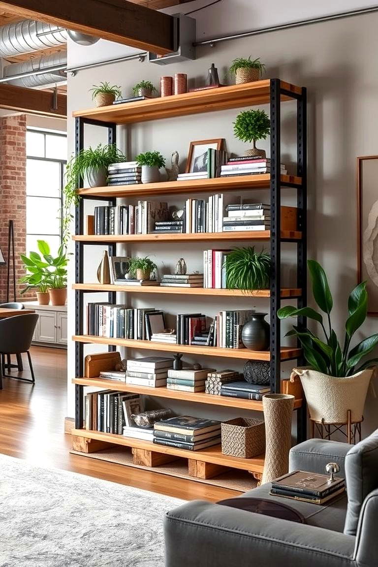 Pallet Bookshelf for an Industrial Vibe - 24 Pallet Furniture Ideas