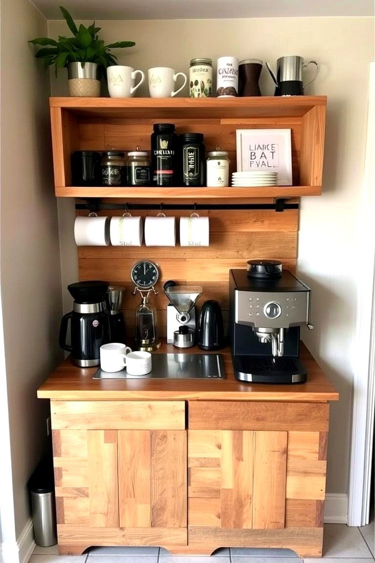 Pallet Coffee Bar for Coffee Lovers - 24 Pallet Furniture Ideas